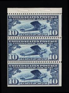 GENUINE SCOTT #C10a MINT OG NH COMPLETE BOOKLET PANE - DEALER ESTATE SALE