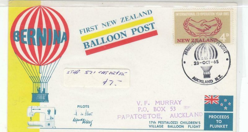 NEW ZEALAND 4 DIFFERENT FLIGHT COVERS BALLOON,TRANS-TASMAN VARIOUS DESTINATIONS