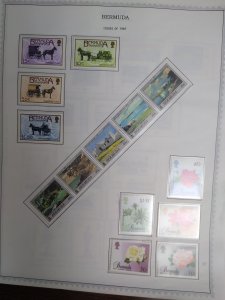 collection on pages Bermuda 1987-91 mint most NH IX: CV $215