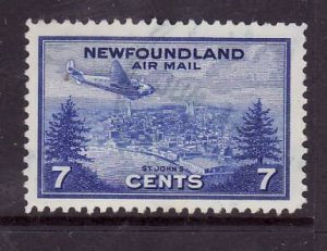 Newfoundland- Sc#C19-used 7c Airmail-Planes-id4-1943-