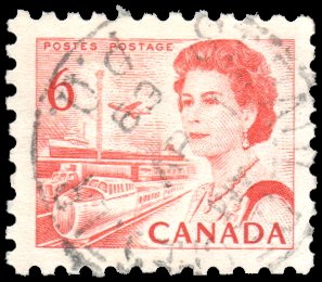 Canada 459 - Used - 6c Elizabeth II / Transportation (Perf 10) (1968)