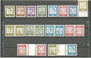 Germany 824-829 , 832 , 837  +  6 tete-beches