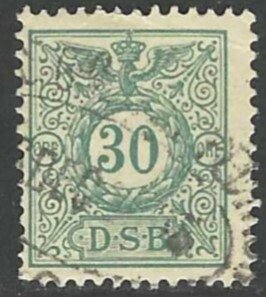 DENMARK c1906 30o STATE RAILWAY Revenue Stamp  VFU