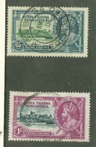 Kenya Uganda Tanganyika/Tanzania #44-45 Used