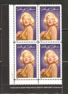 US  Plate Block #2967 Marilyn Monroe