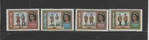 ST. LUCIA #438-441  1978  DRESS UNIFORMS    MINT VF NH O.G  a