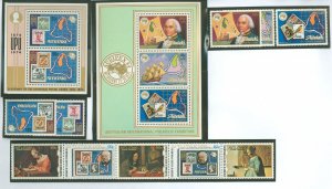 Aitutaki #102-103a/178a/181a/ Mint (NH) Single (Complete Set) (Stamps On Stamps)