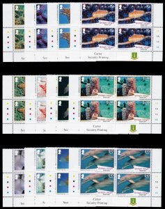 British Virgin Islands 2017 QEII Sea Life set in blocks superb MNH. SG 1298-1309