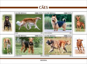 GUINEA BISSAU - 2023 - Dogs - Perf 4v Sheet - Mint Never Hinged