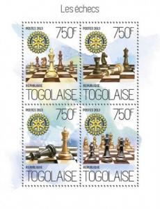 Chess Schach Rotary Club Games Sports Togo MNH stamp set