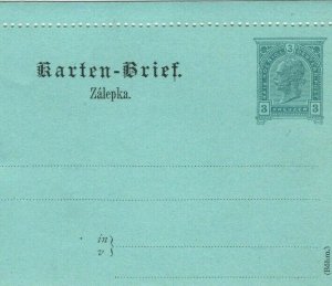 Austria BOHEMIA Bilingual Czech Unused Stationery Letter-Card 1900s GJ375