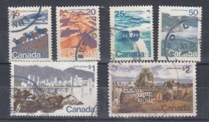 Canada Scott 595-601 Used - 1972-77 Landscape Definitives