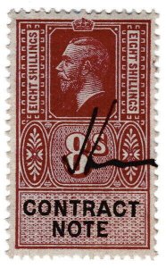 (I.B) George V Revenue : Contract Note 8/-