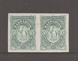 El Salvador plate proof pair 5c green (14ayx) 