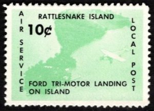 1966 US Rattlesnake Island Local Post First Issue Perfs & Imperfs Complete Set/6