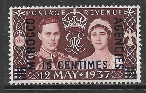 Great Britain Morocco Agencies 439: 15c on 1.5d George VI, Elizabeth, MH, VF