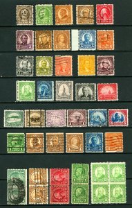 #551 / #698 1922-1931 Regular Issues, Various Perfs, Coils, Mint & Used