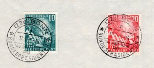 West Germany: 1949 Bundestag Set on Piece Special Cancellation