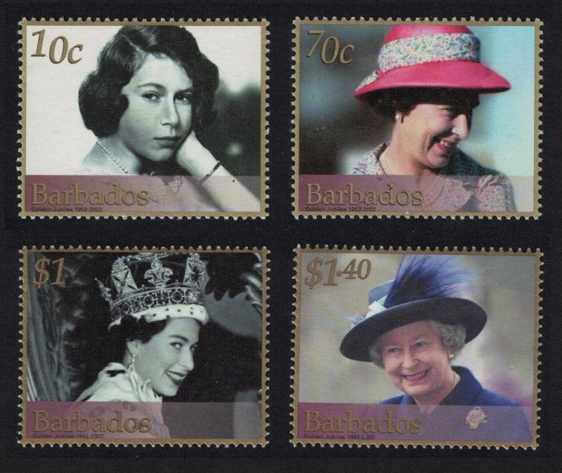 Barbados Queen Elizabeth II Golden Jubilee 4v 2002 MNH SG#1202-1205