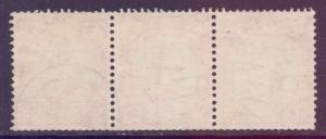 GB Scott 296 - SG519bi, 1952 Inverted 2.1/2d Wilding Strip of 3 used