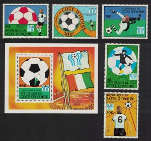 Ivory Coast World Cup Football Championship Argentina 5v+MS 1978 MNH