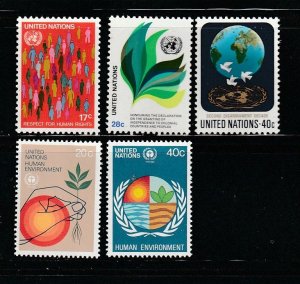 UN New York 368-372 Sets MNH Various (A)