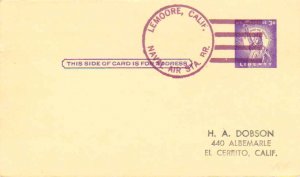 United States California Naval Air Sta. Br. Lemoore 1961 violet 4-bar  Postal...