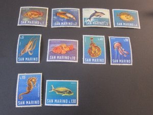 San Marino 1966 Sc 643-52 set MNH