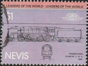 Nevis,  #210a Used From 1983-86