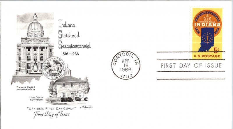 United States, Indiana, United States First Day Cover