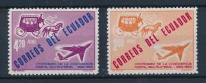 [61660] Ecuador 1963 Postal Congress Post Coach Plane  MNH