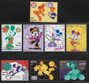 Nevis 829-836 Disney Mickey Playing Sports MNH c.v. $10.60