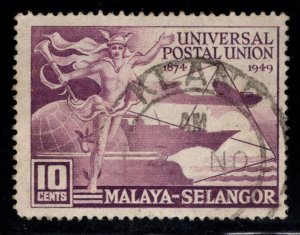 MALAYA Selangor Scott 76 used 1949 UPU stamp