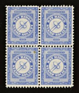 1932 Brooklyn New York  ~ Bay Ridge Stamp Society Label  42mm X 50mm  Block of 4