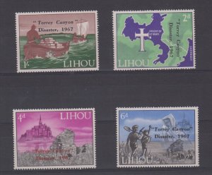 Lihou Guernsey 1967 'Torrey Canyon' Unmounted mint  - 4values