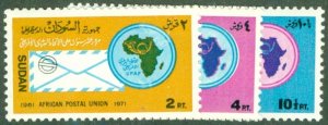 SUDAN 254-6 MNH BIN $2.00