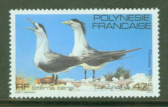 FRENCH POLYNESIA Scott 349 MNH** Bird stamp 1981