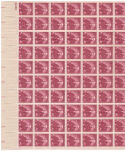 #1121 – 1958 4¢ Noah Webster – MNH OG Sheet