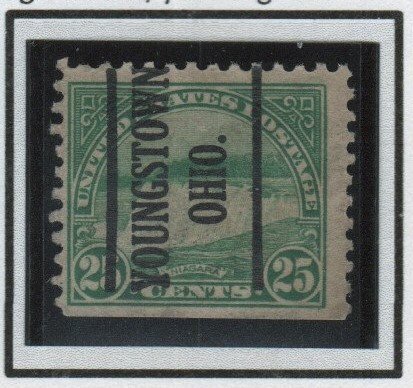 SC# 568 - (25c) - YOUNGSTOWN OHIO., precancel - Used Single