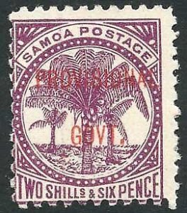 Samoa SG97 2/6 Reddish Purple opt Provisional Govt M/M