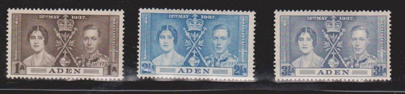 ADEN Scott # 13-15 MH - KGVI Coronation Set