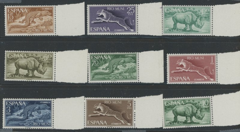 Rio Muni #35-43 Mint (NH) Single (Complete Set) (Animals)