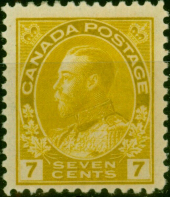 Canada 1916 7c Yellow-Ochre SG209 Fine MM 