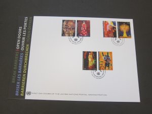 United Nations (NY,Vienna,Geneva) 2013 Sc 532-3,570-1,1072-3 FDC