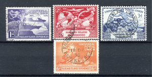 Falkland Islands Dep. 1949. UPU set of 4. Used. SG G21-G24.