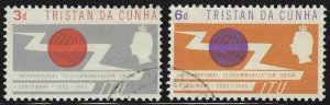 Tristan da Cunha #85-86 (1965), CTO compl. set, cat. $0.65