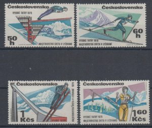 Czechoslovakia 1970 MNH Stamps Scott 1664-1667 Sport Skiing World Championships