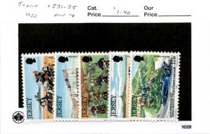 Jersey, Postage Stamp, #231-235 Mint NH, 1980 Motorcycle Racing (AB)