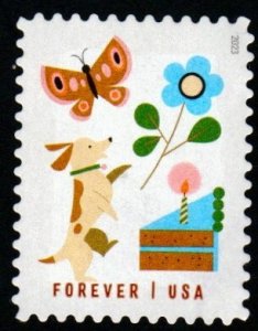 SC# 5803 - (66c) - Thinking of You - Butterfly upper left - 1 of 5 USED Single