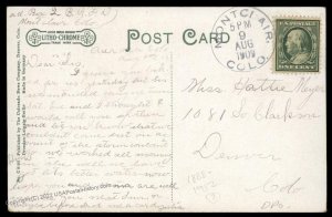 USA 1909 Montclair 5pm Colorado DPO Helbock R2 Cover St Joseph Hospital De 92658